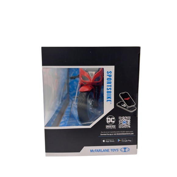 McFarlane Toys DC Multiverse Red Hood's Sportsbike Vehicle Red NEW Sealed - Picture 4 of 4